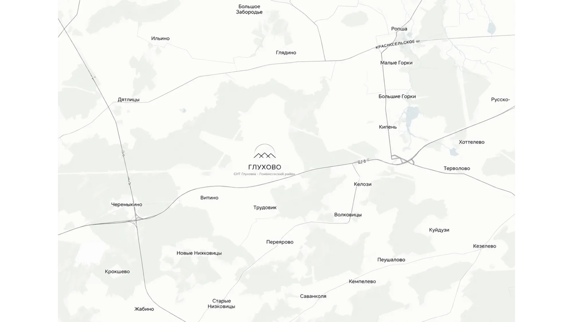 Глухово — карта